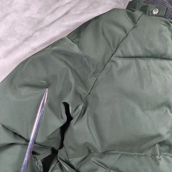 Stella McCartney Puffer Jacket Kids 12 Years Green Bomber Full Zip Winter Vegan - Picture 11 of 12